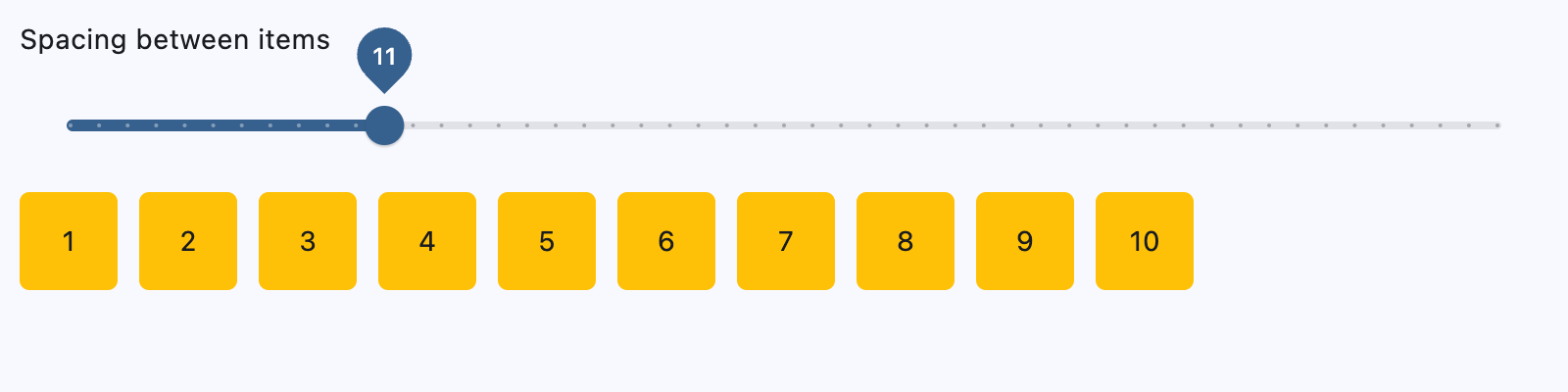 spacing